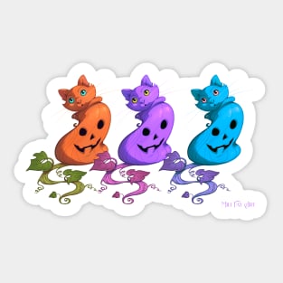 Mili Fay’s Halloween Pumpkin Cats Sticker